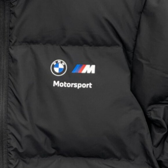 BMW Puma M Sport Racing Black Winter Puffer Bomber Ski Jacket Men's XL NEW NWT - Picture 4 of 13